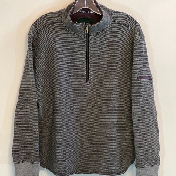 Robert Graham 1/4 Zip Jersey Knit Pullover Henley Sweater - Picture 1 of 9